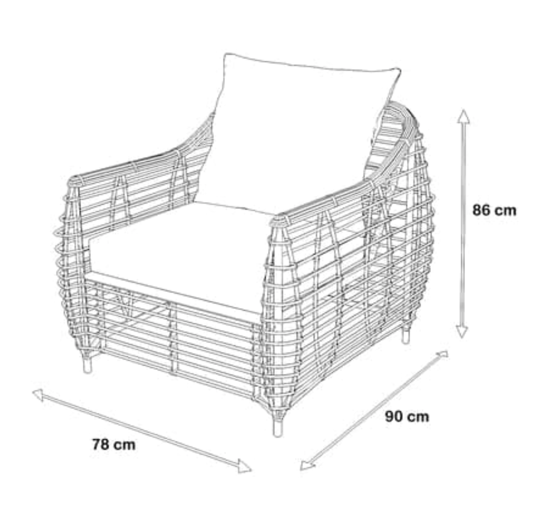 Carribean Armchair - White