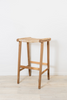 Simple Natural Backless Barstool