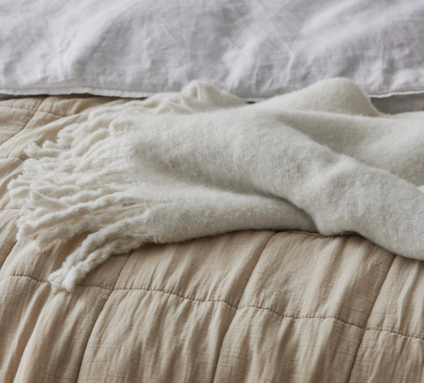 June Off White Throw