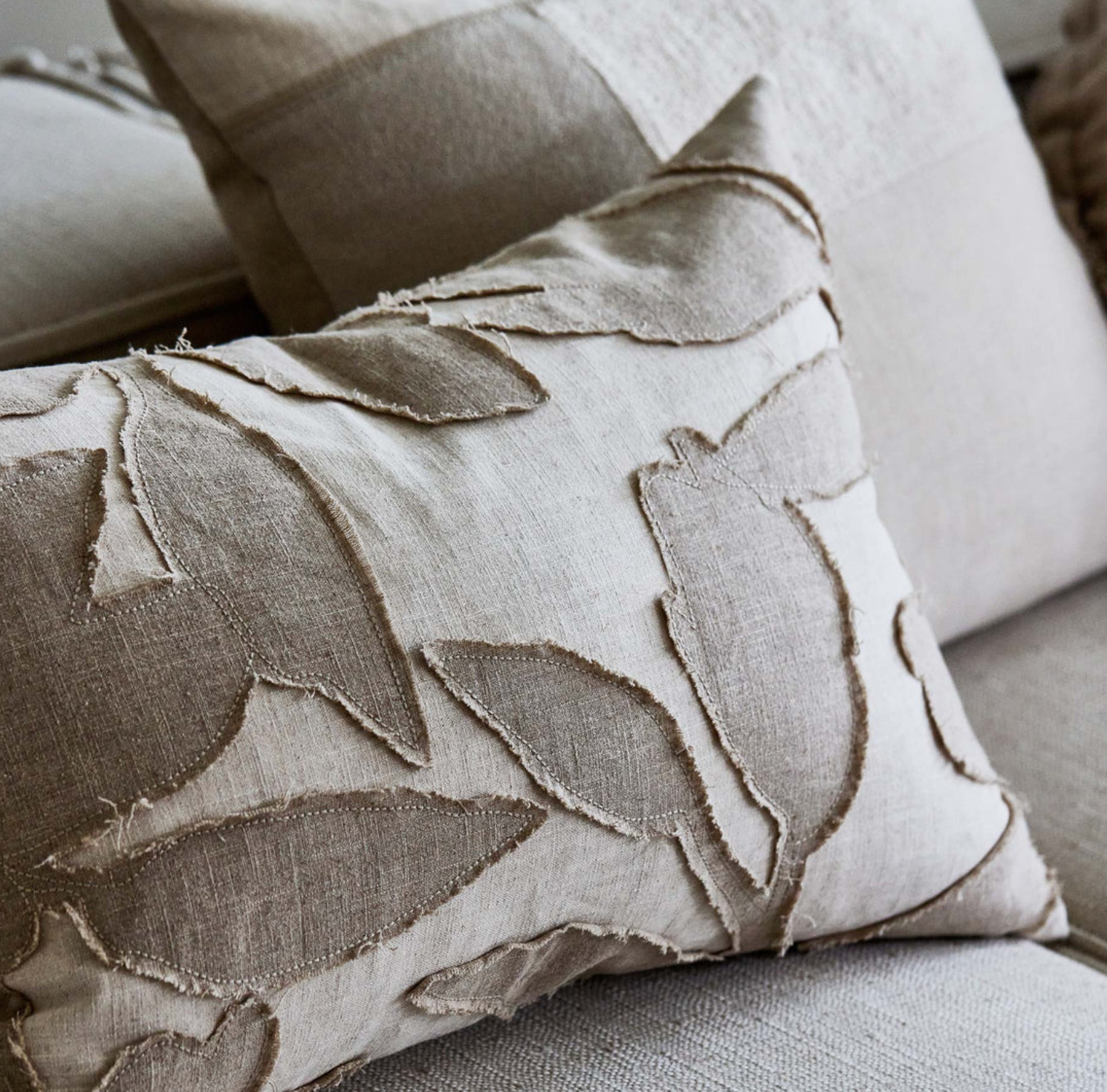 Noah Applique Cushion - Two Colours