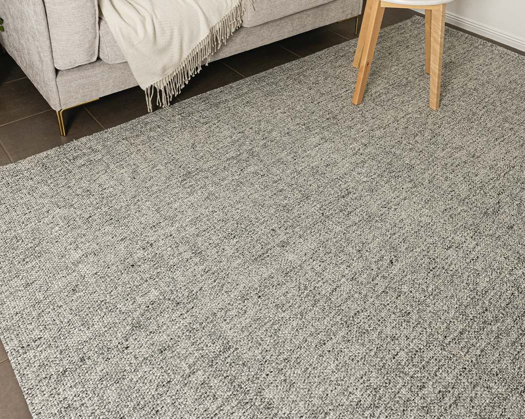 Basket Weave floor rug - Grey