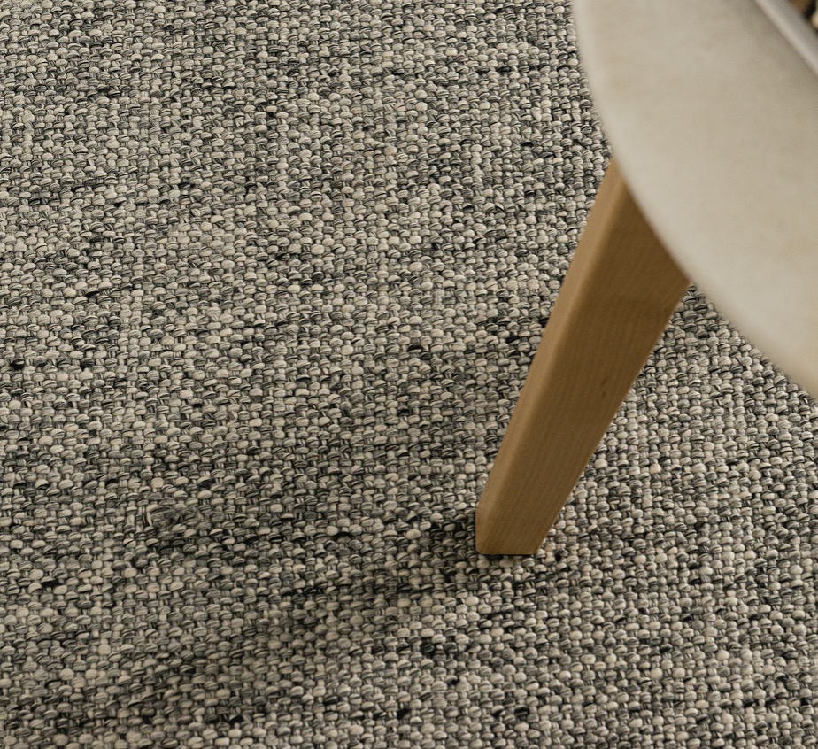 Basket Weave floor rug - Grey