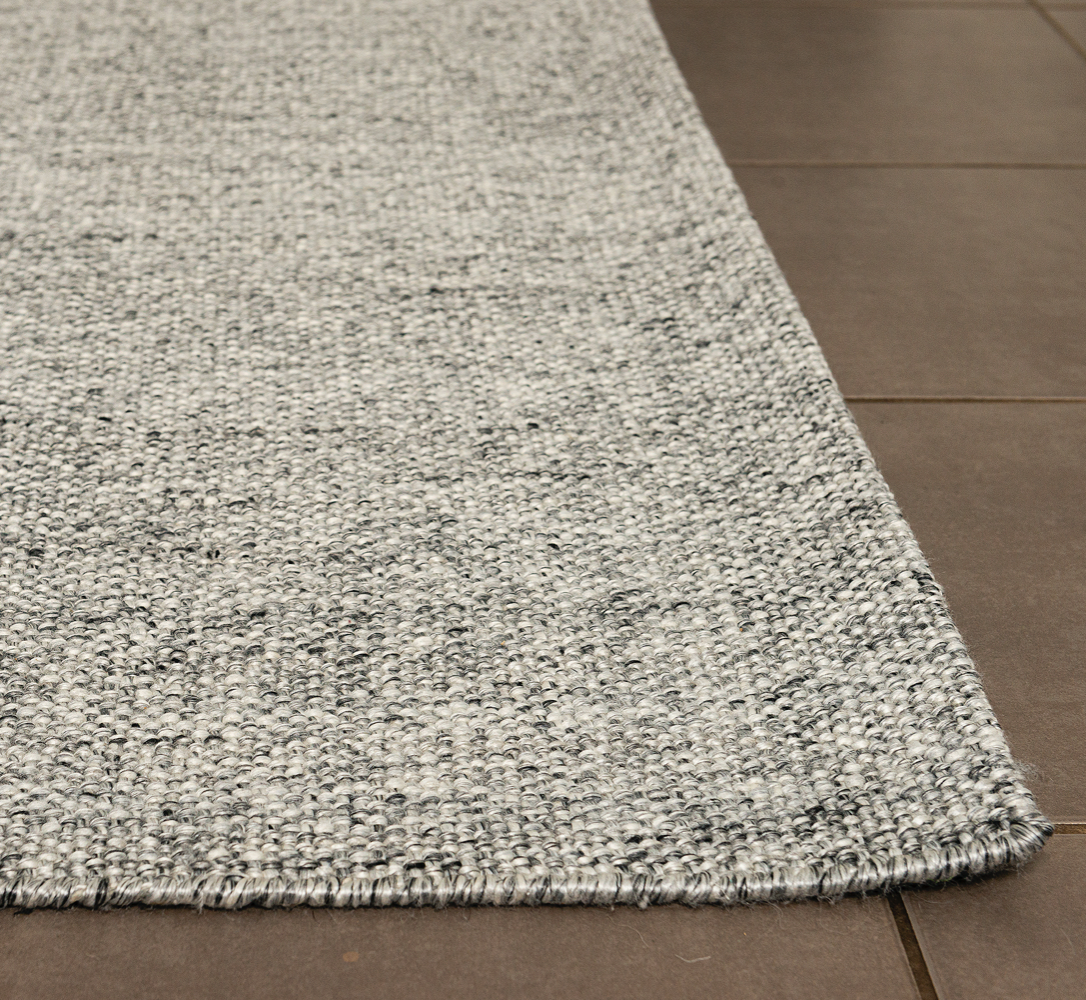 Basket Weave floor rug - Grey