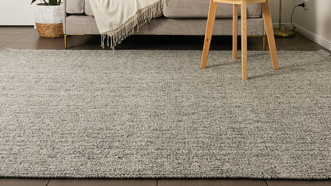 Basket Weave floor rug - Grey